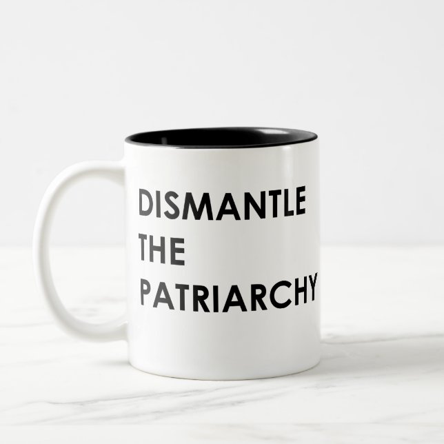 Caneca De Café Em Dois Tons desmonte o patriarcado (Esquerda)