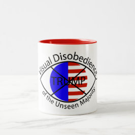 Caneca De Café Em Dois Tons Desobediência visual da maioria dos casos invisíve