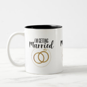 Caneca De Café Em Dois Tons Despedida de Solteira, Estou Me Casando