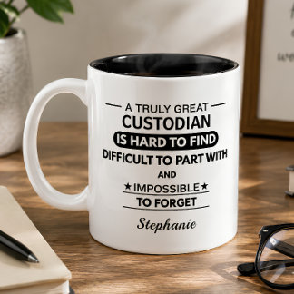 Caneca De Café Em Dois Tons Despedida Personalizada para Zelador