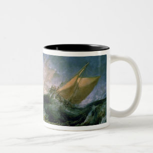 Caneca De Café Em Dois Tons Destruição de Joseph Mallord William Turner de