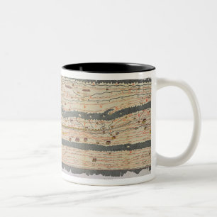 Caneca De Café Em Dois Tons Detalhe da mesa de Peutinger