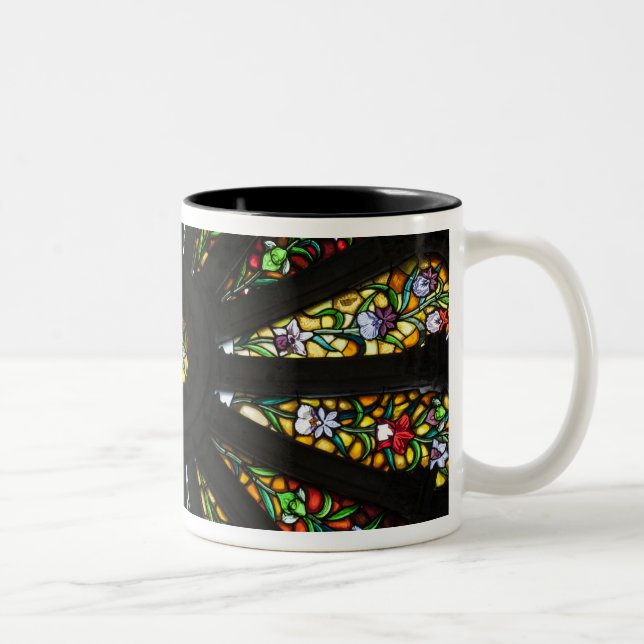 Caneca De Café Em Dois Tons Detalhe de vitral (Direita)