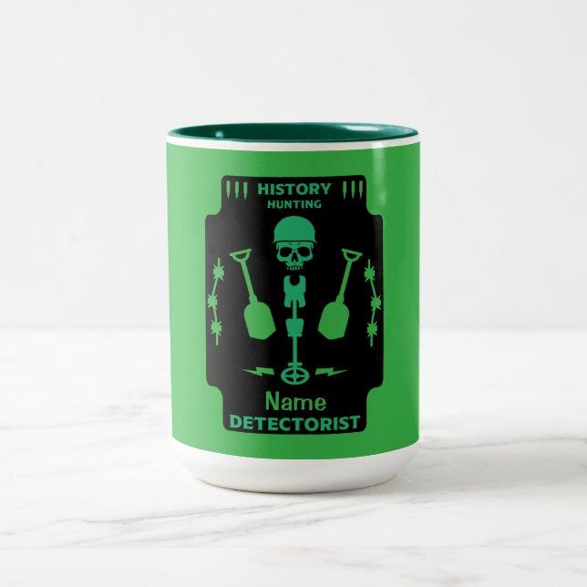 Caneca De Café Em Dois Tons Detectores de detecção de metais (Centro)