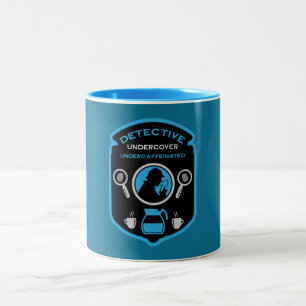 Caneca De Café Em Dois Tons Detetive Themed Coffee
