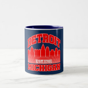 Caneca De Café Em Dois Tons Detroit, Michigan