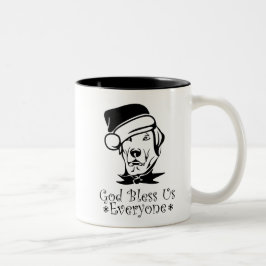 Caneca De Café Em Dois Tons deus abençoe a todos
