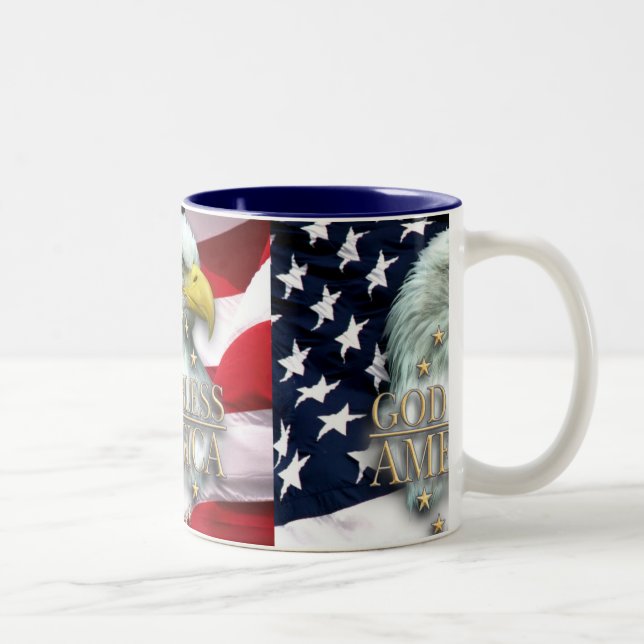 CANECA DE CAFÉ EM DOIS TONS DEUS ABENÇOE AMÉRICA EAGLE (Direita)