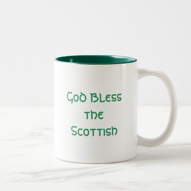 Caneca De Café Em Dois Tons Deus abençoe o Scottish (Direita)