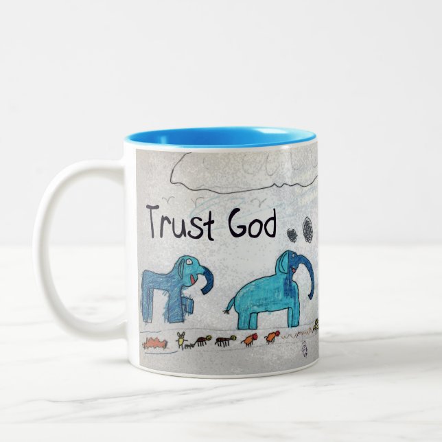 Caneca De Café Em Dois Tons Deus da confiança (Esquerda)