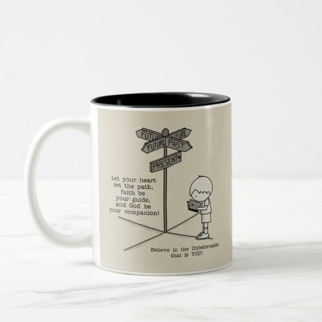 Caneca De Café Em Dois Tons Deus é seu companheiro (Esquerda)