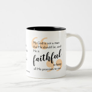 Caneca De Café Em Dois Tons DEUS É UMA Afirmação Cristã POSITIVA E FIÁVEL