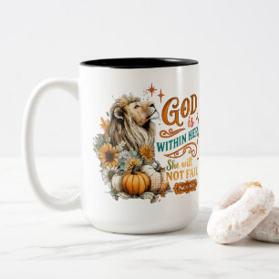 Caneca De Café Em Dois Tons Deus Está Dentro Dela.