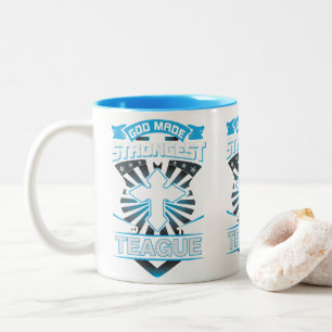 Caneca De Café Em Dois Tons Deus Fez Os Mais Fortes E Os Chamou Teague