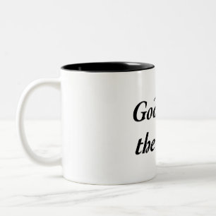 Caneca De Café Em Dois Tons Deus Salve o Rei