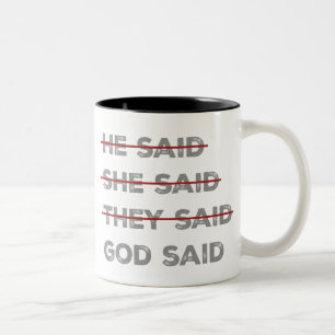 Caneca De Café Em Dois Tons Deus tem a palavra final