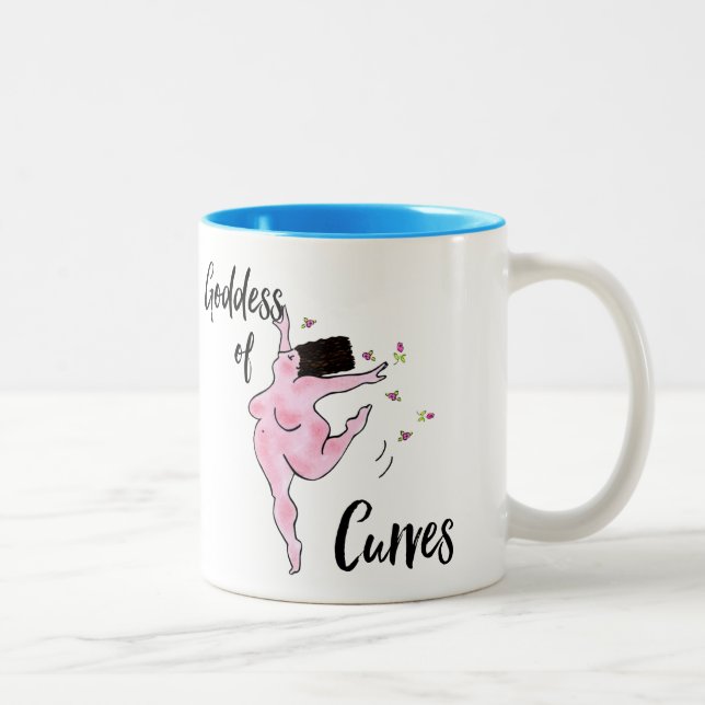 Caneca De Café Em Dois Tons "Deusa das Curvas" (Direita)