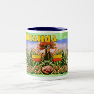 Caneca De Café Em Dois Tons Deusa do milho "sete cobras "