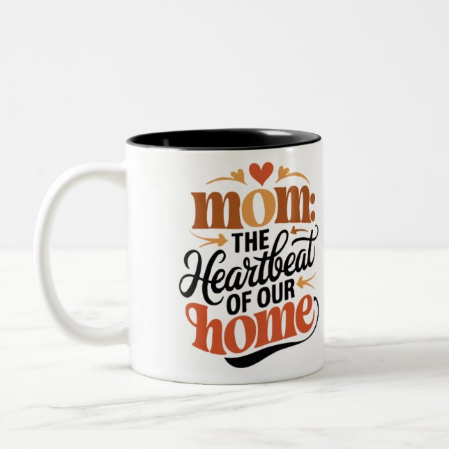 Caneca De Café Em Dois Tons dever da mamãe (Esquerda)