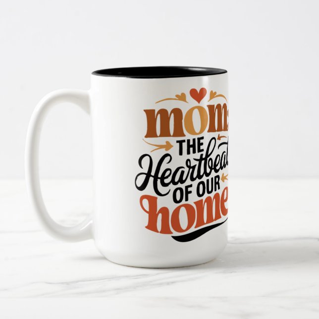 Caneca De Café Em Dois Tons dever da mamãe (Esquerda)