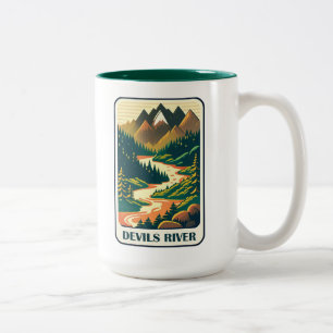 Caneca De Café Em Dois Tons Devils River Texas Colors