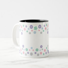 Caneca De Café Em Dois Tons Devoção Floral (Linear)