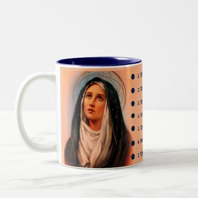 Caneca De Café Em Dois Tons Devoção-Mãe Triste (Esquerda)