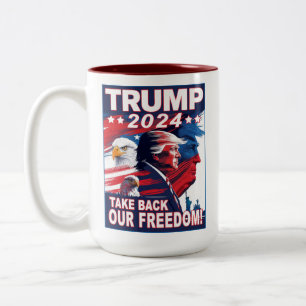 Caneca De Café Em Dois Tons Devolva a nossa toalha patriótica de liberdade 202