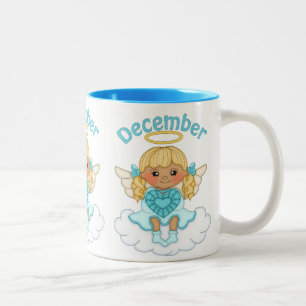 Caneca De Café Em Dois Tons Dezembro - Anjo Café - Caneca Birthstone
