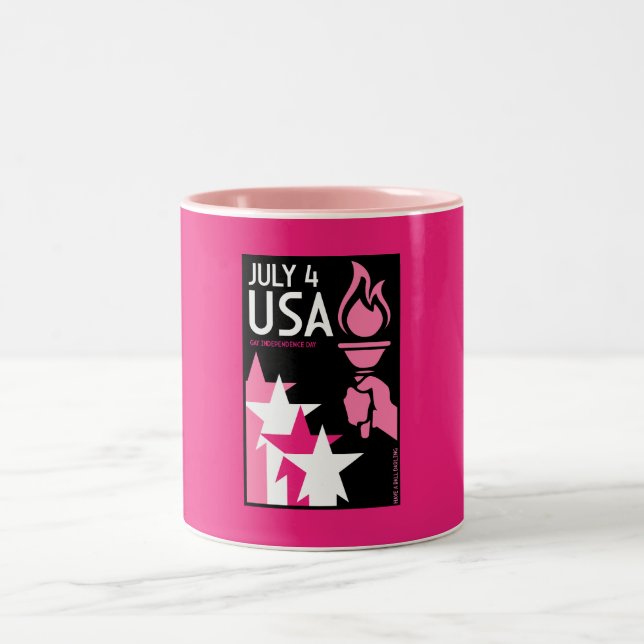 Caneca De Café Em Dois Tons Dia da Independência gay (Centro)