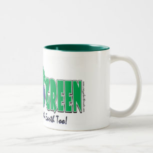Caneca De Café Em Dois Tons Dia da Terra Verde