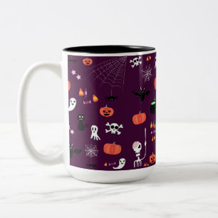 Caneca De Café Em Dois Tons Dia das Bruxas