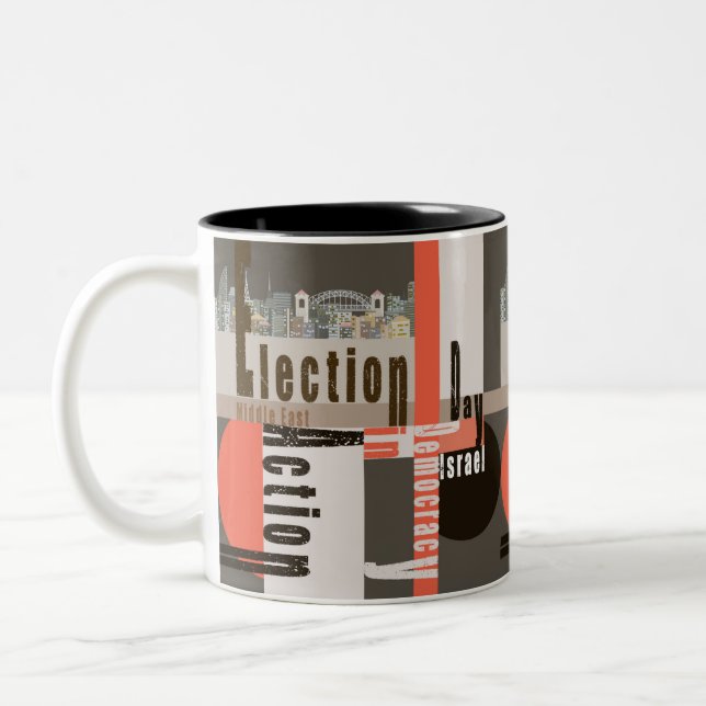 Caneca De Café Em Dois Tons Dia das Eleições (Esquerda)