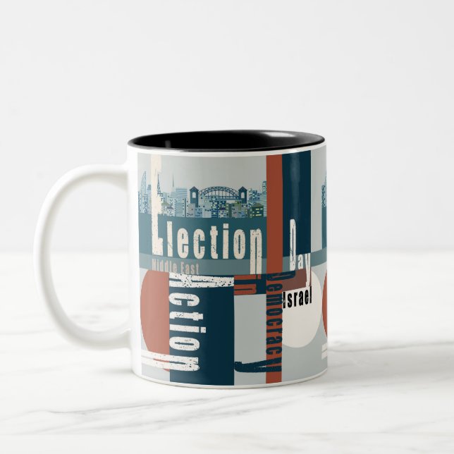 Caneca De Café Em Dois Tons Dia das Eleições (Esquerda)