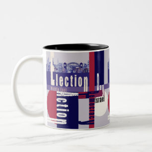 Caneca De Café Em Dois Tons Dia das Eleições