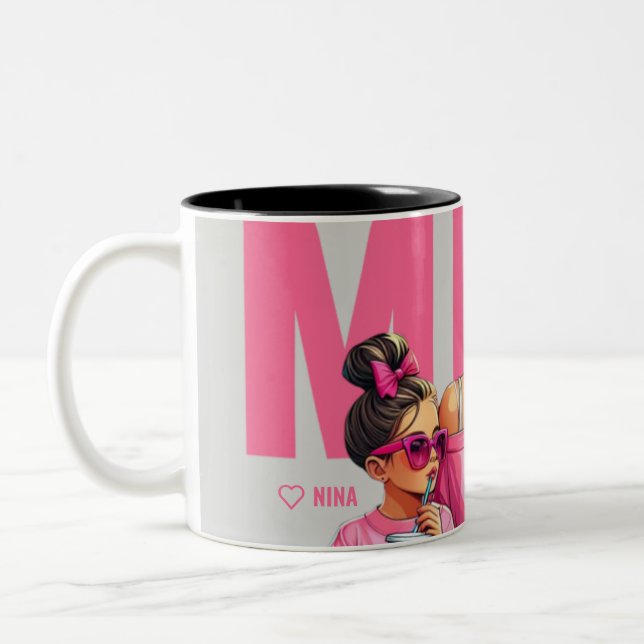 Caneca De Café Em Dois Tons Dia das Mães  (Esquerda)