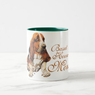 Caneca De Café Em Dois Tons Dia das Mães Basset Hound