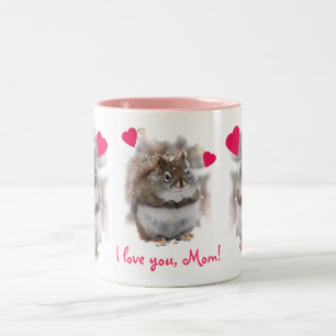 Caneca De Café Em Dois Tons Dia das mães doce do esquilo