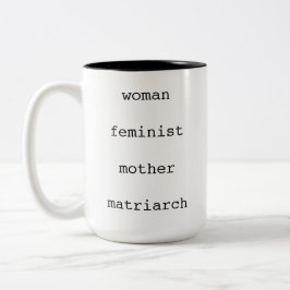 Caneca De Café Em Dois Tons Dia das Mães Feminista Fonte de Máquina de Escreve