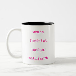 Caneca De Café Em Dois Tons Dia das Mães Feminista Tipo de Máquina de Escrever