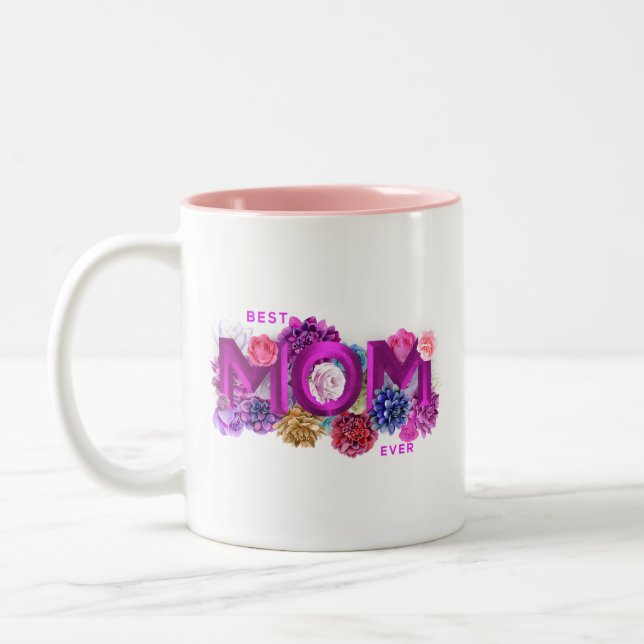 Caneca De Café Em Dois Tons Dia das Mães para Mãe, Mamãe (Esquerda)