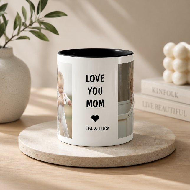 Caneca De Café Em Dois Tons Dia das Mães Personalizado Amor Você Mamãe (Criador carregado)
