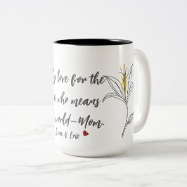 Caneca De Café Em Dois Tons Dia de as mães amarelo