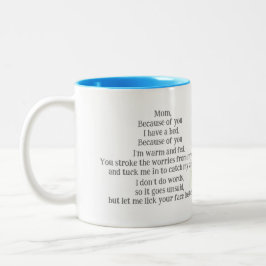 Caneca De Café Em Dois Tons Dia de as mães Cão