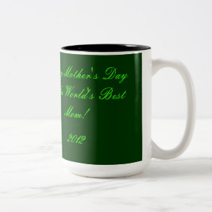 Caneca De Café Em Dois Tons Dia de as mães de Amaryllis Verde