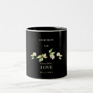 Caneca De Café Em Dois Tons Dia de as mães de nome personalizado "Cheio domé