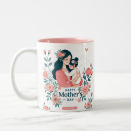 Caneca De Café Em Dois Tons Dia de as mães especial