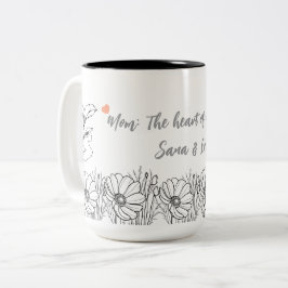 Caneca De Café Em Dois Tons Dia de as mães Floral Personalizado Gift Mug