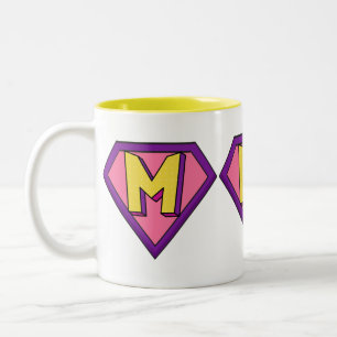 Caneca De Café Em Dois Tons Dia de as mães Super Mãe, Mug De Café De Dois T