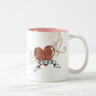 Caneca De Café Em Dois Tons Dia de os namorados